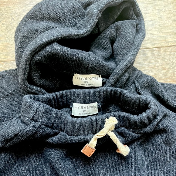 One More in the Family Matching Hoodie & Harem Trouser Pant in Grey | size 3M - Picture 2 of 3